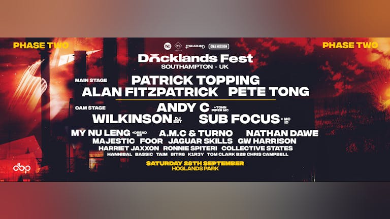 Docklands Festival Southampton - LAST CHANCE - FESTIVAL TIMES 1pm - 11pm 