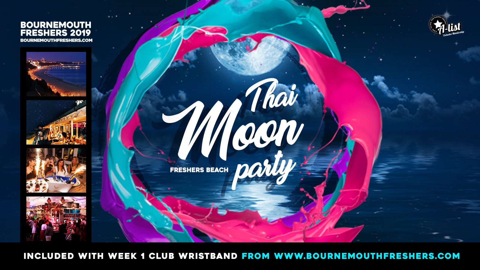 Freshers Thai Moon Beach Party at Aruba // Bournemouth Freshers 2019