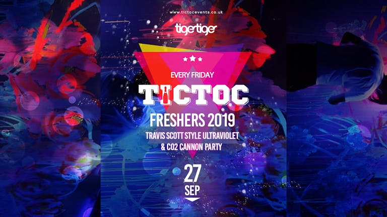 Tic Toc Freshers UV & Co2 Cannon Party