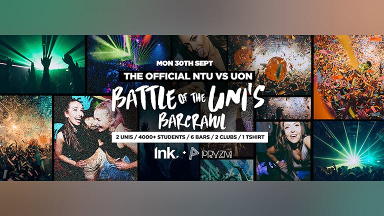 Official Battle of the Unis Barcrawl NTU vs UON ⚠️ [TICKET WARNING] ⚠️ 
