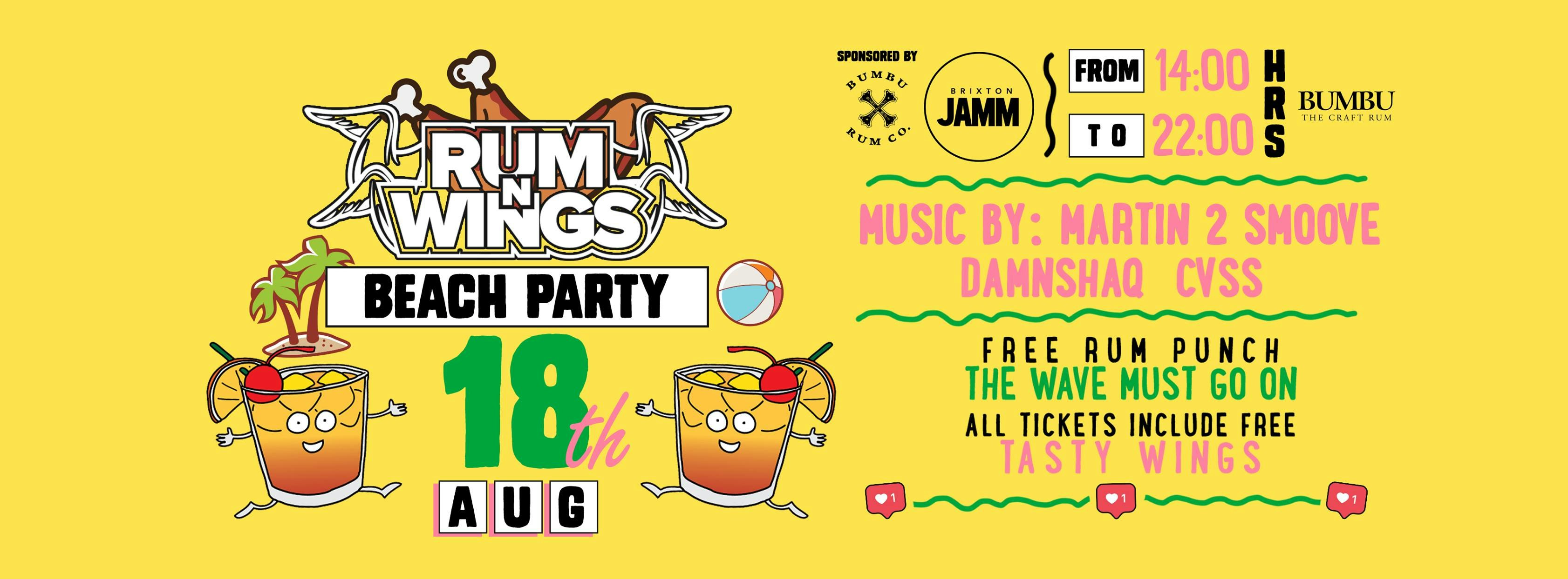 Rum & Wings – All Day Chicken & Rum Party!