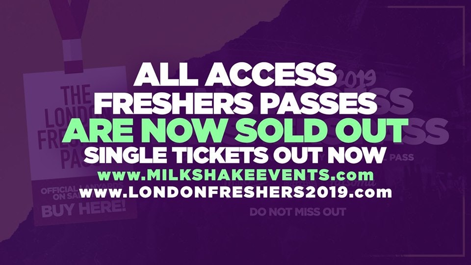 ?SOLD OUT ?THE OFFICIAL 2019 ALL ACCESS FRESHERS PASS | SOLD OUT! NO MORE ON SALE!