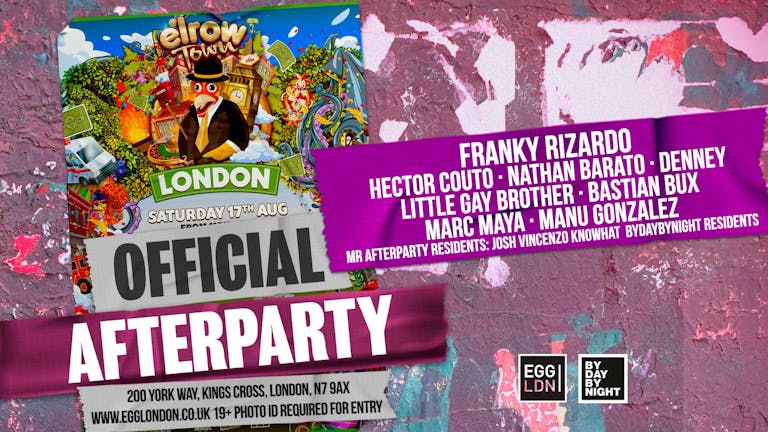 Elrow Town Festival official afterparty: EGG LDN