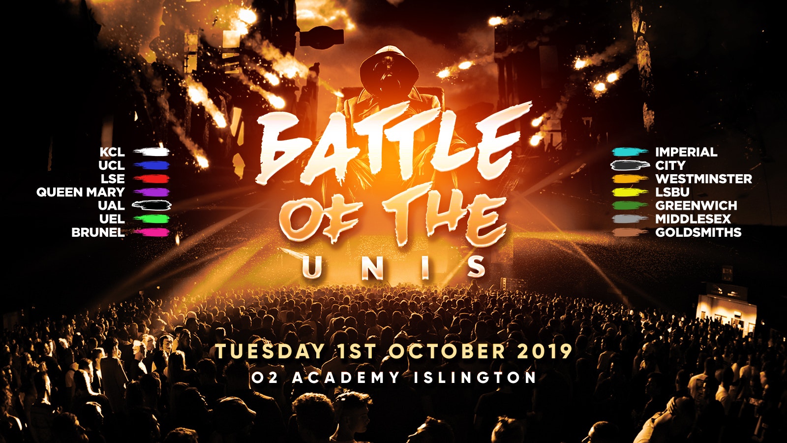 BATTLE OF THE UNIS LONDON // O2 ACADEMY ISLINGTON