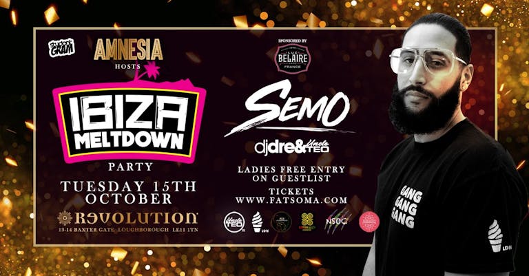AMNESIA!★ Ibiza Meltdown Party ★ Ladies Guestlist Now FULL! ★ This Event Will Sell Out!