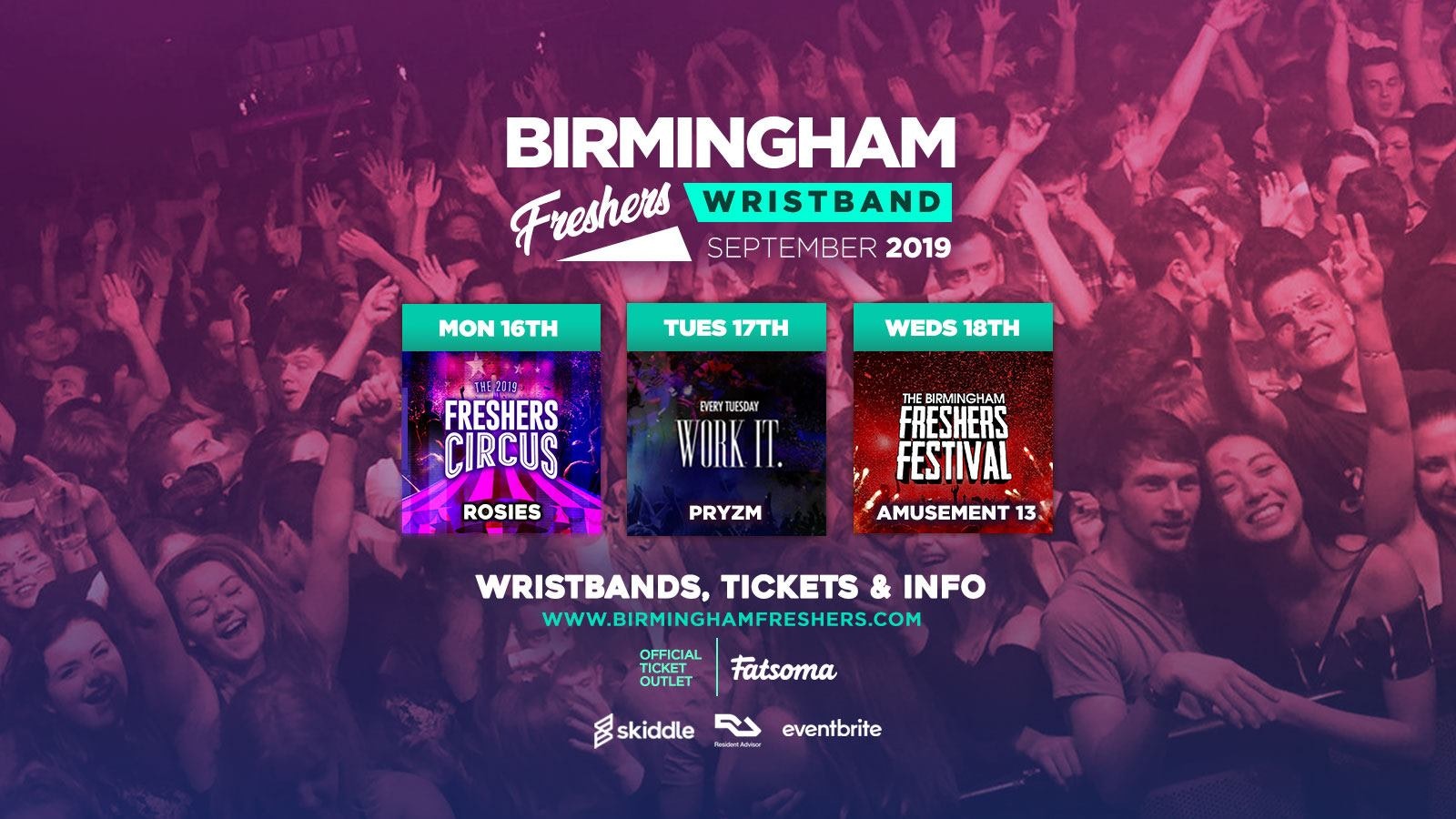 Aston & BCU Freshers ?Wristband – Birmingham Freshers 2019 ///