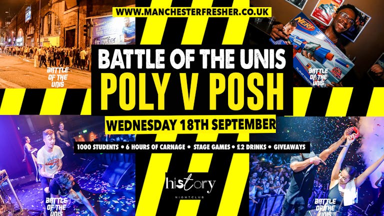 FINAL 50 TICKETS - Annual Battle of the Unis - Manchester Freshers 2019