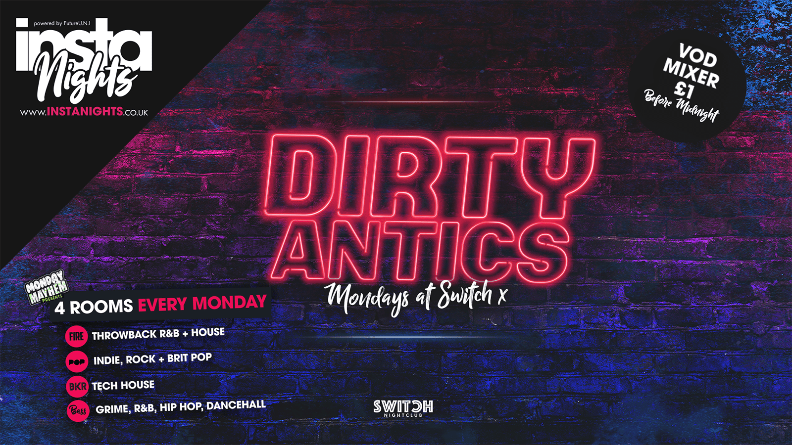 Dirty Antics – 14th Oct