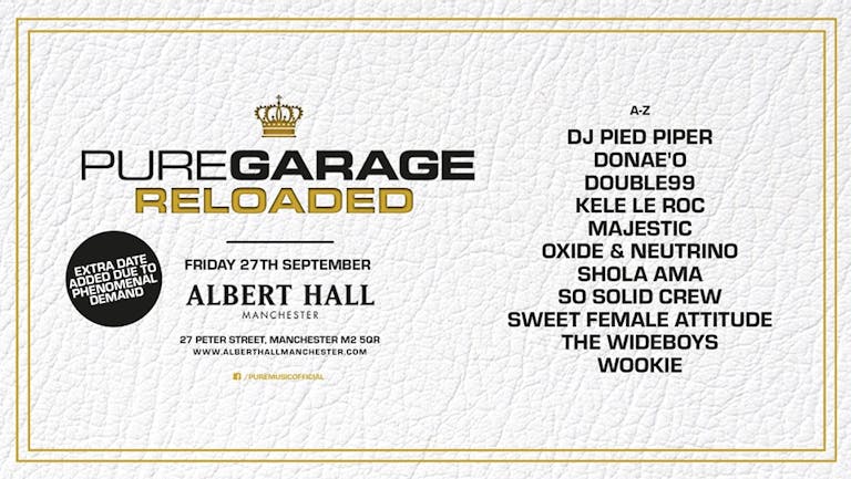 Pure Garage (FRIDAY 27TH ONLY) Unity Radio Xclusive Tickets