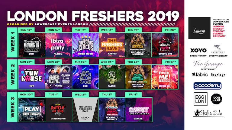 THE 2019 OFFICIAL LONDON FRESHERS GUIDE ✅