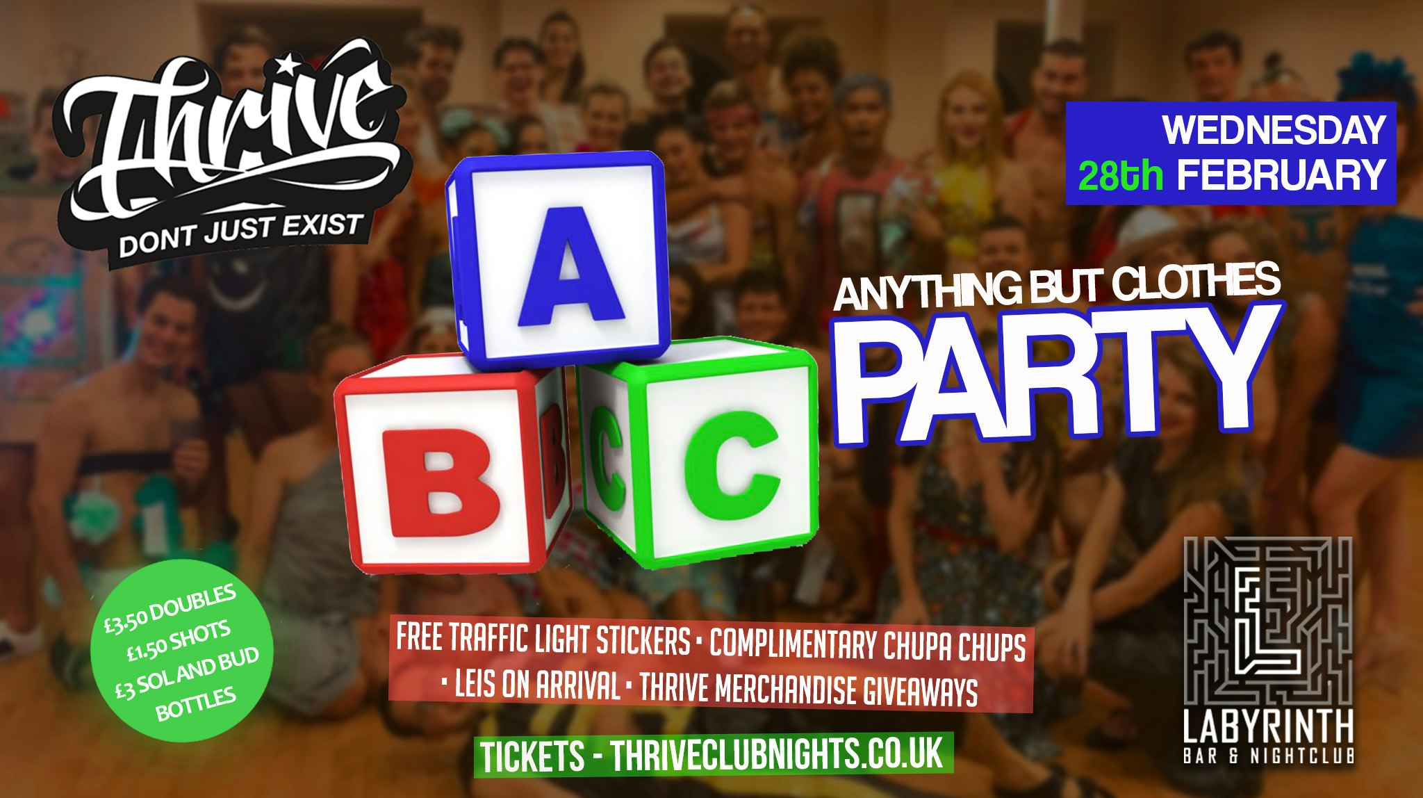 Thrive Wednesdays – ABC PARTY!! 😳