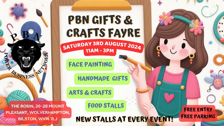 PBN Wolverhampton Gifts & Crafts Fayre | Saturday 3rd August 2024