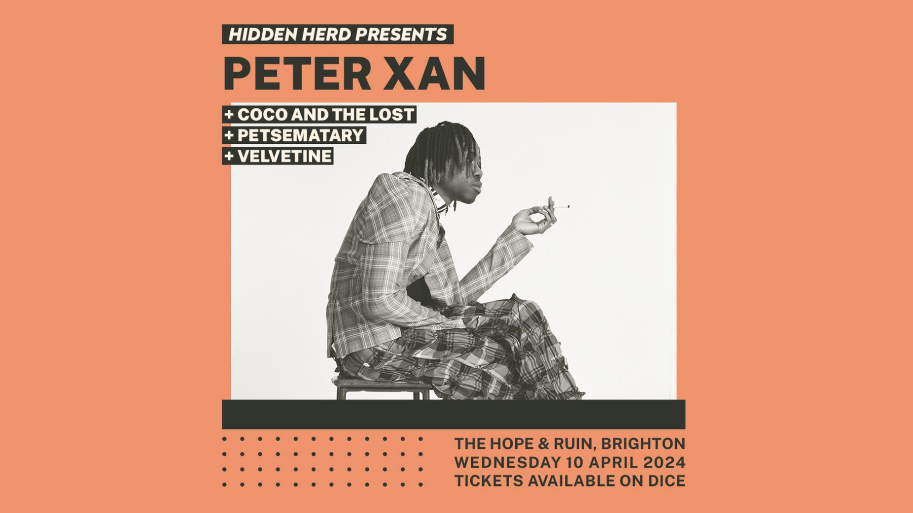 HH Presents: Peter Xan + Coco and the Lost +PETSEMATARAY + Velvetine