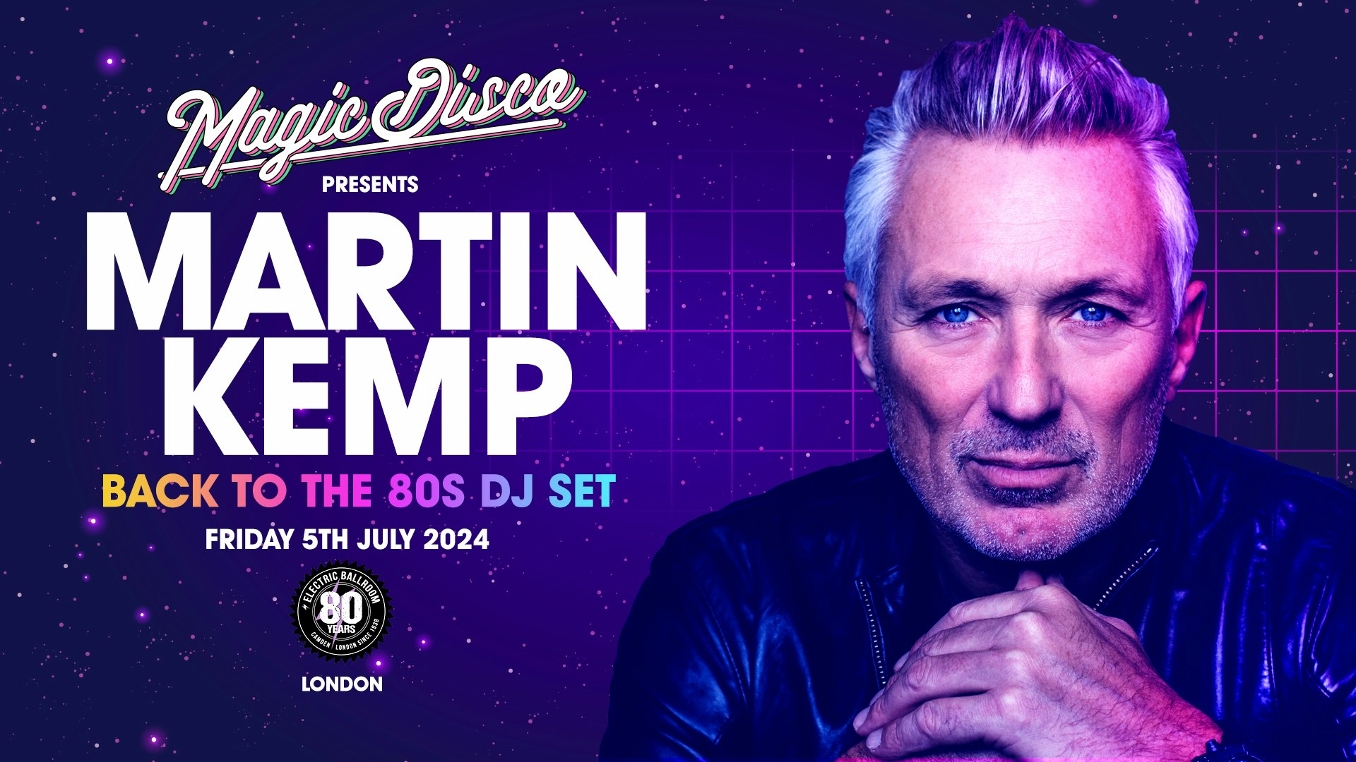 Martin Kemp Live DJ set – Back to the 80’s – London