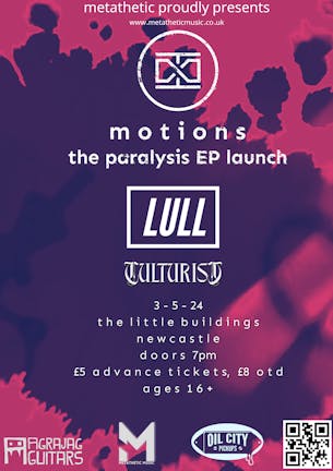MOTIONS - The Paralysis EP Launch, The Little Buildings, Newcastle