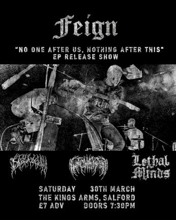 Feign EP release show + Lethal Minds, Witcheater & Aggrieved