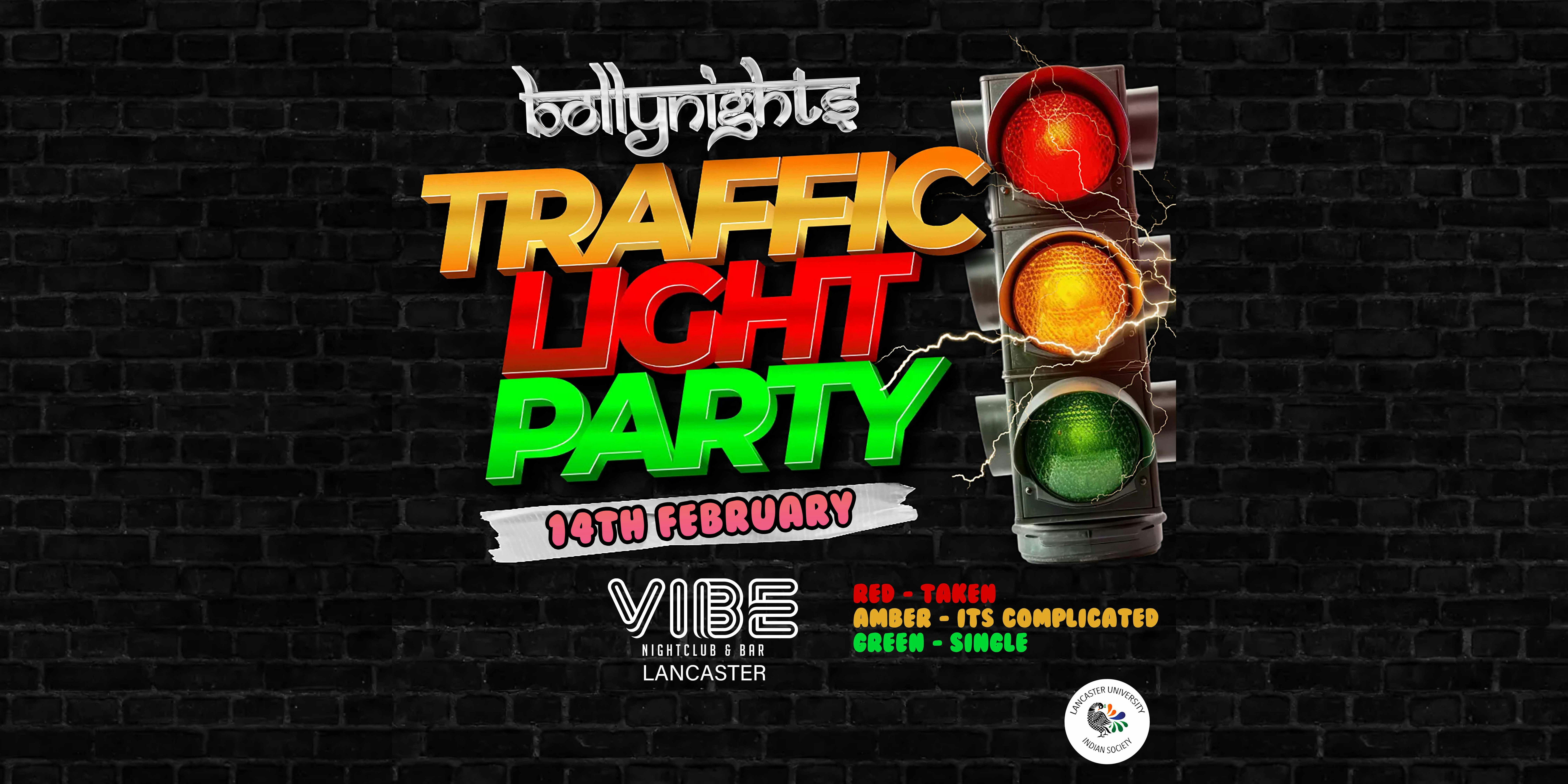 Bollynights Lancaster: Wednesday 14th February | Traffic Light Party 🚦 | Valentines Special at VIBE