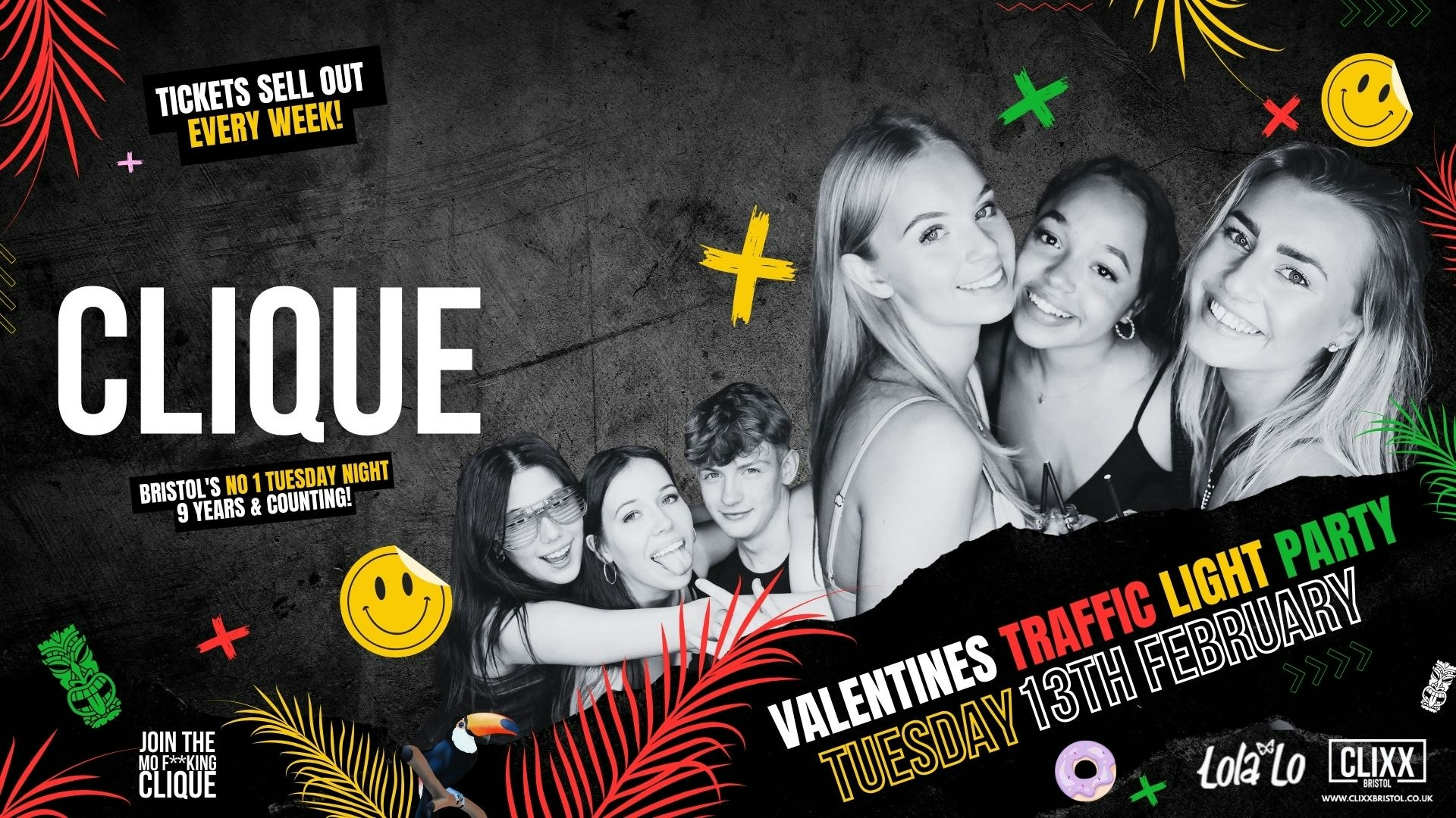 CLIQUE | Valentines glow Traffic Light Party // JOIN THE MO F**KING CLIQUE 🔥