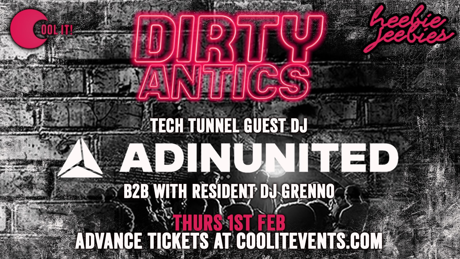Dirty Antics Thursdays feat guest DJ ADINUNITED – £2 DOUBLE VODKA & MIX b4 12.30