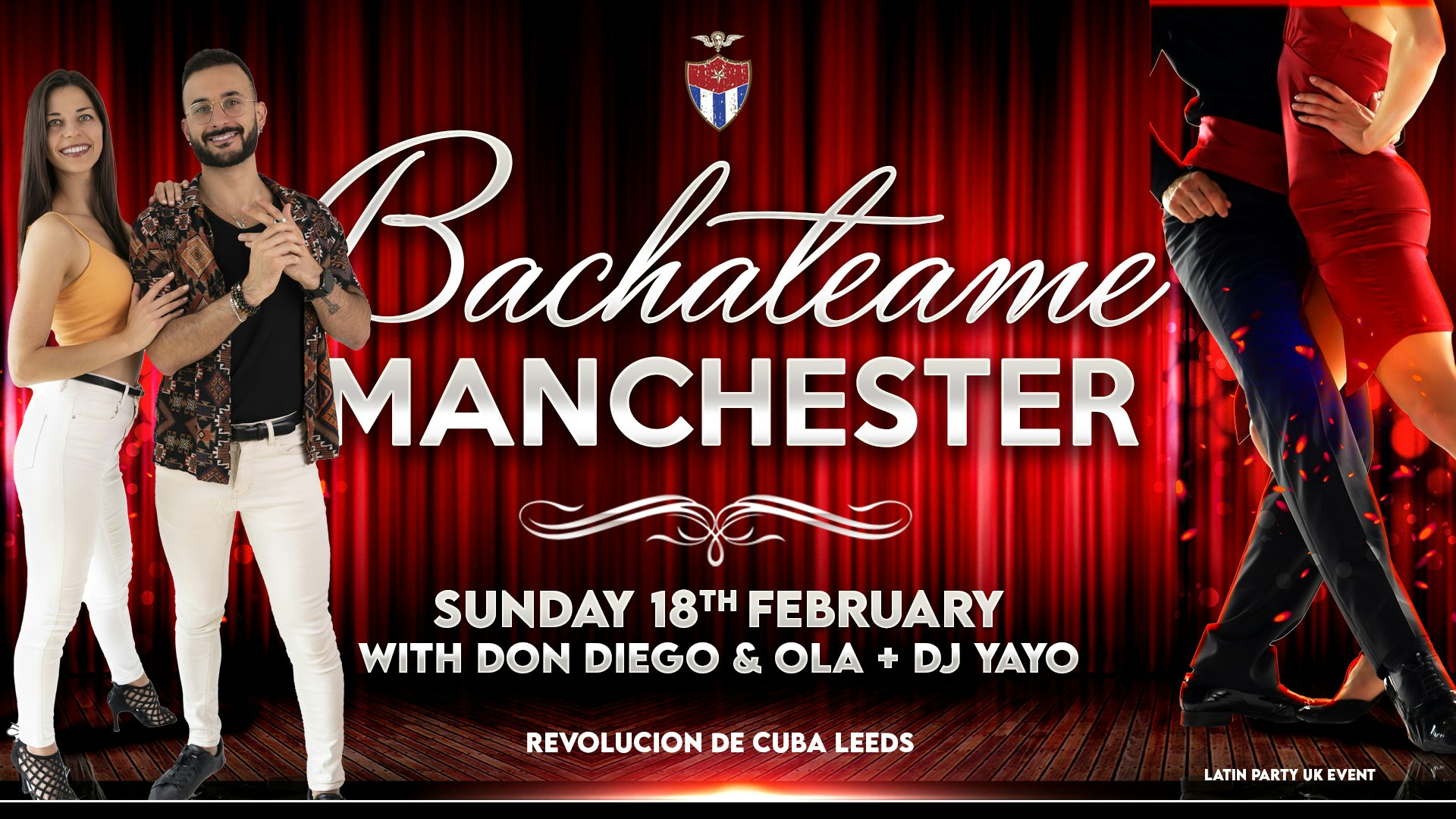 Bachateame Manchester – Sunday 18th February | Revolucion De Cuba