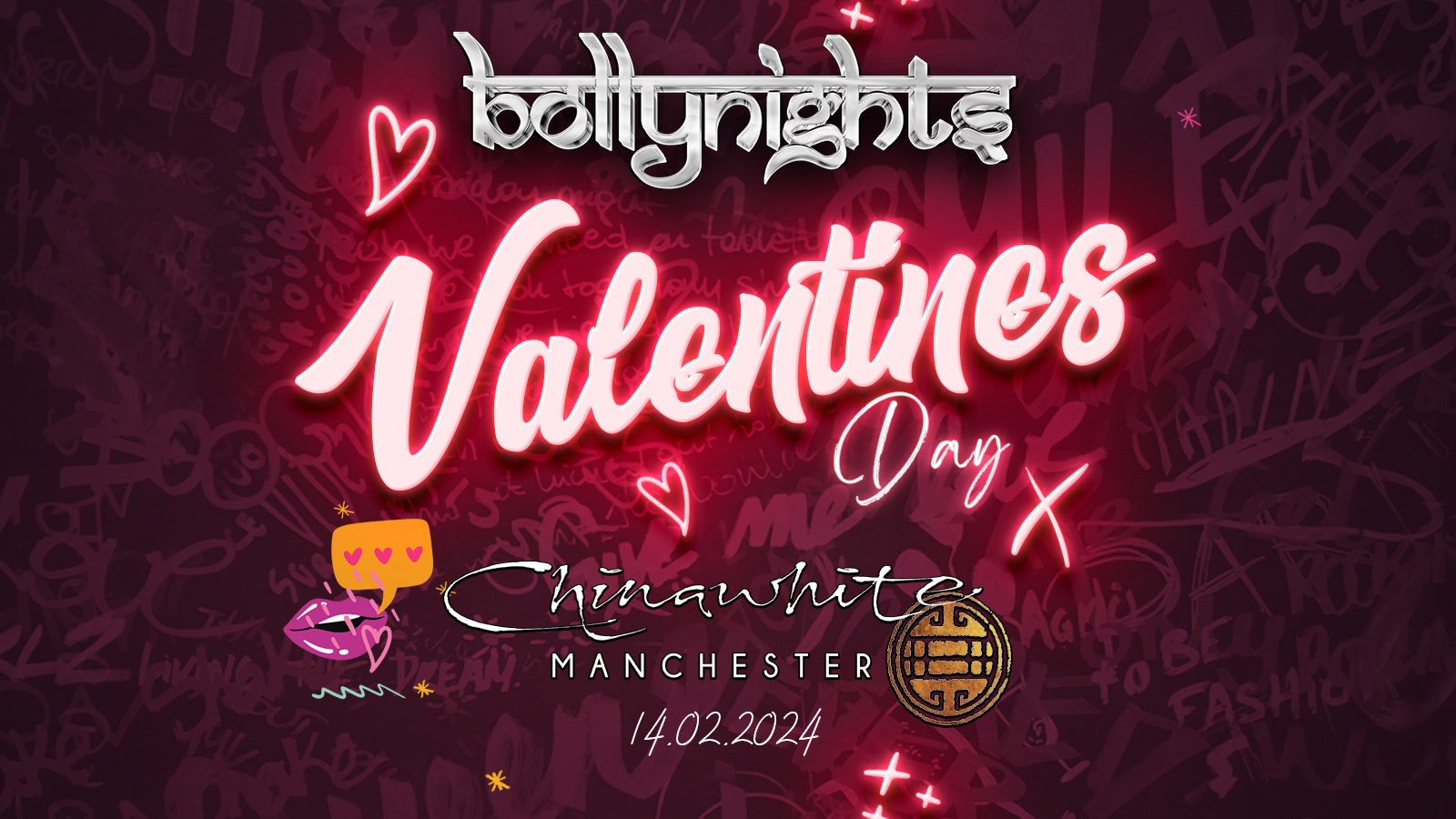 Bollynights Manchester – Valentines Day 💕 – Wednesday 14th February  | Chinawhite