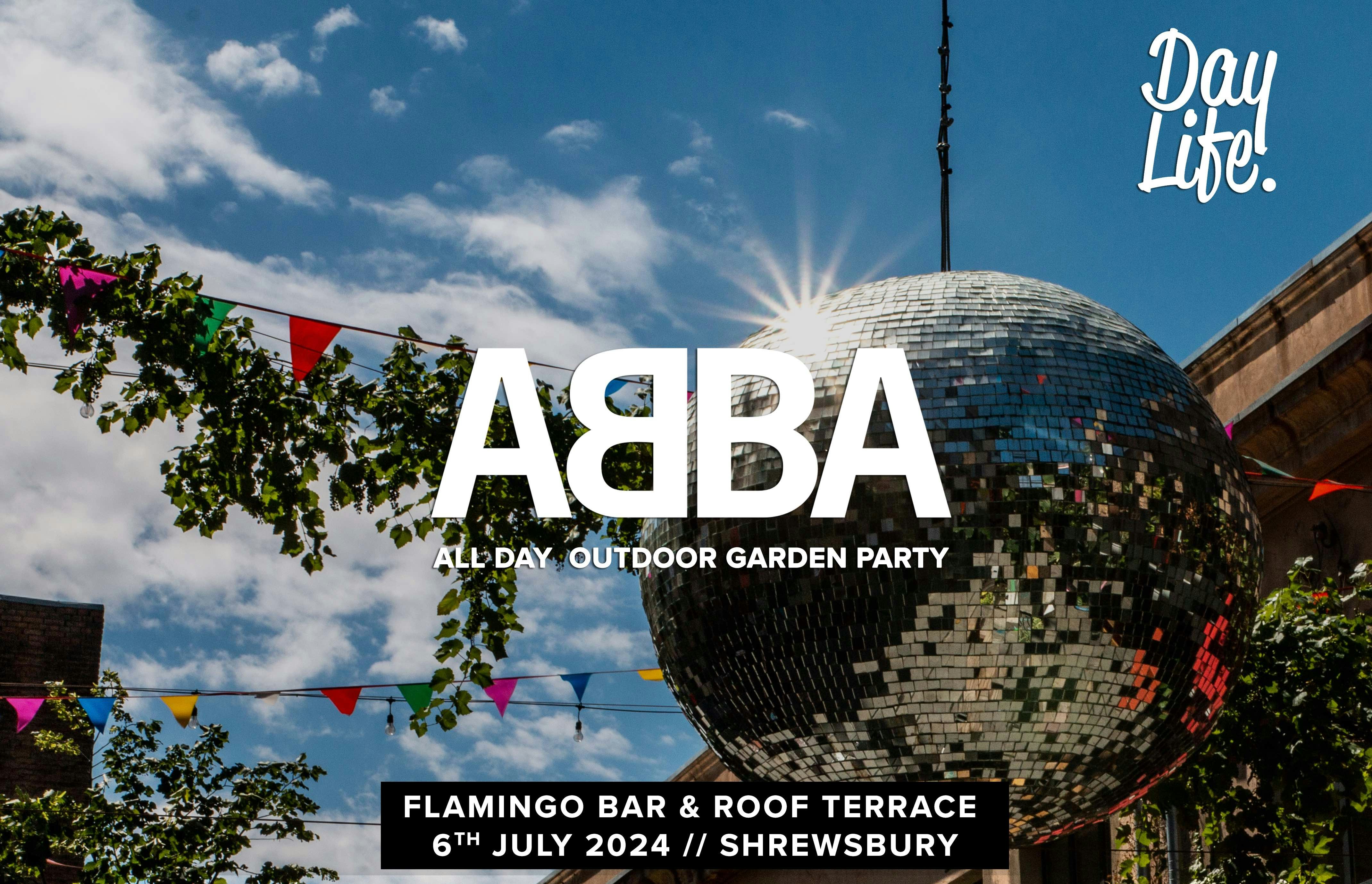 🚨 EXTRA TICKETS RELEASED! ABBA GARDEN PARTY in Flamingo 🦩 Rooftop Garden