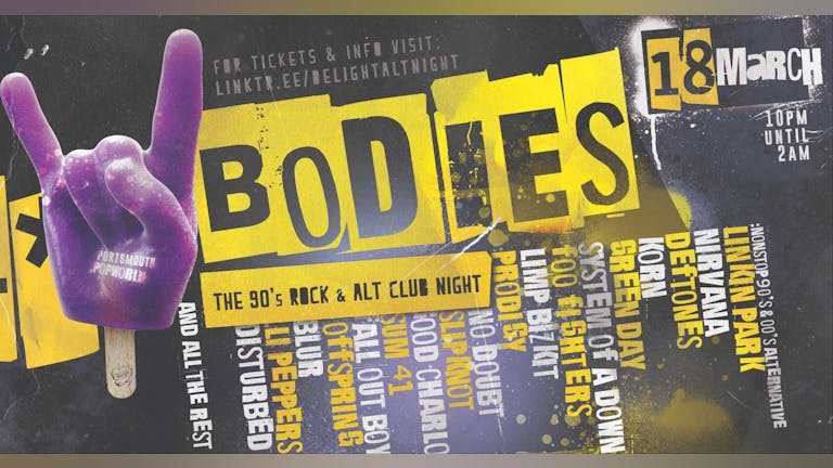 Bodies 90s & 00s Rock & Nu Metal - Portsmouth Launch