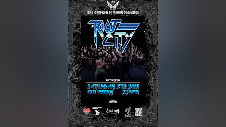 >SOLD OUT< RIOT CITY (CANADA) & TORANAGA @ THE GRYPHON 