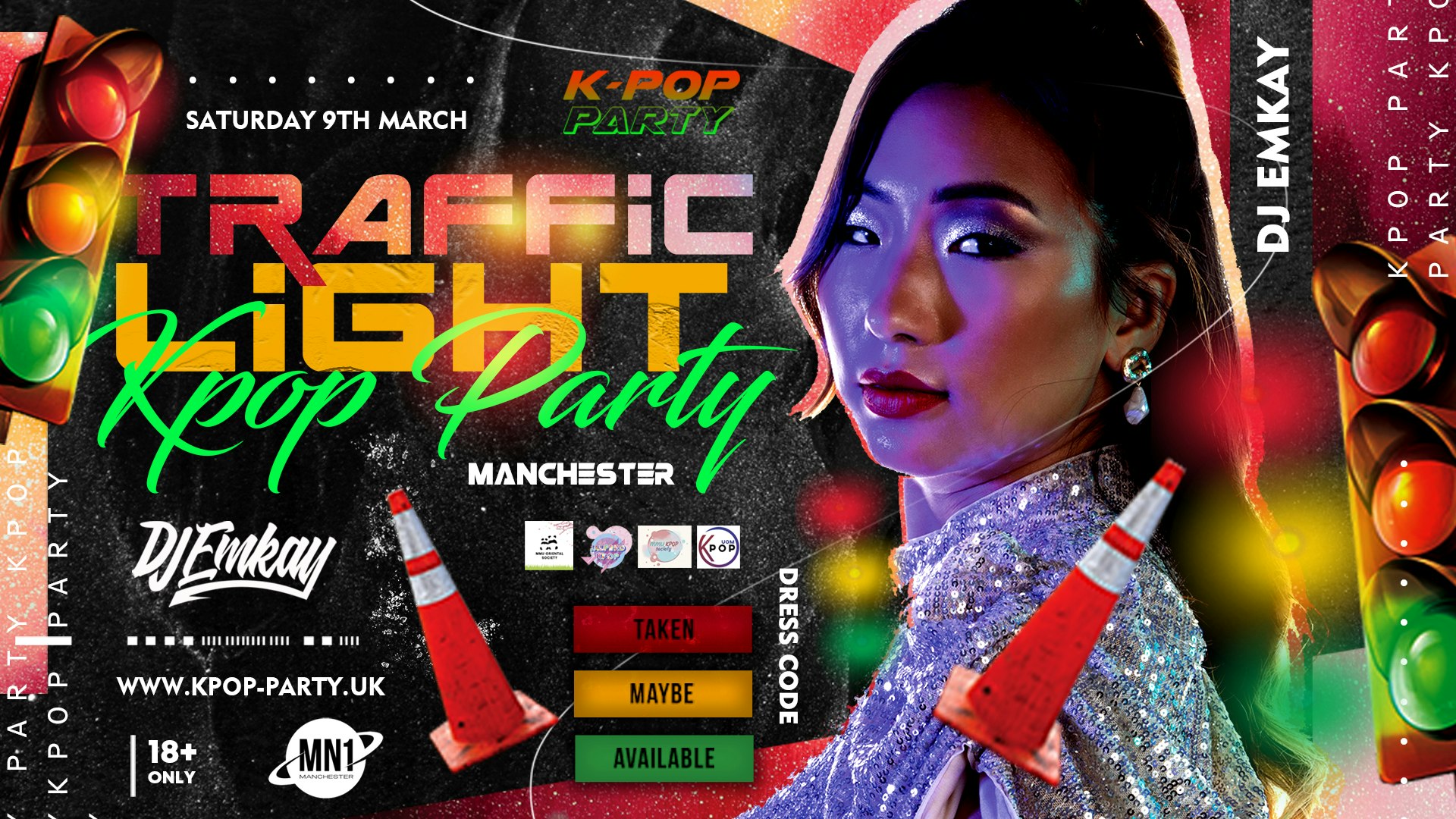 K-Pop TRAFFIC LIGHT Party Manchester with DJ EMKAY | Saturday 9th March
