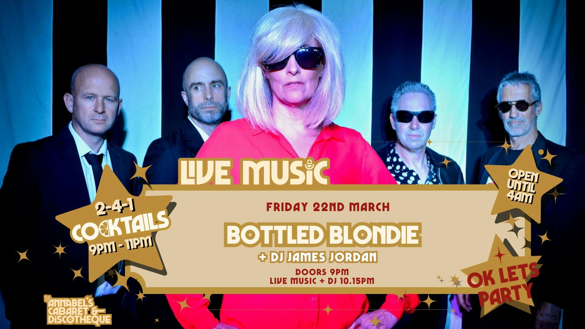 Live Music: BOTTLED BLONDIE // Annabel’s Cabaret & Discotheque