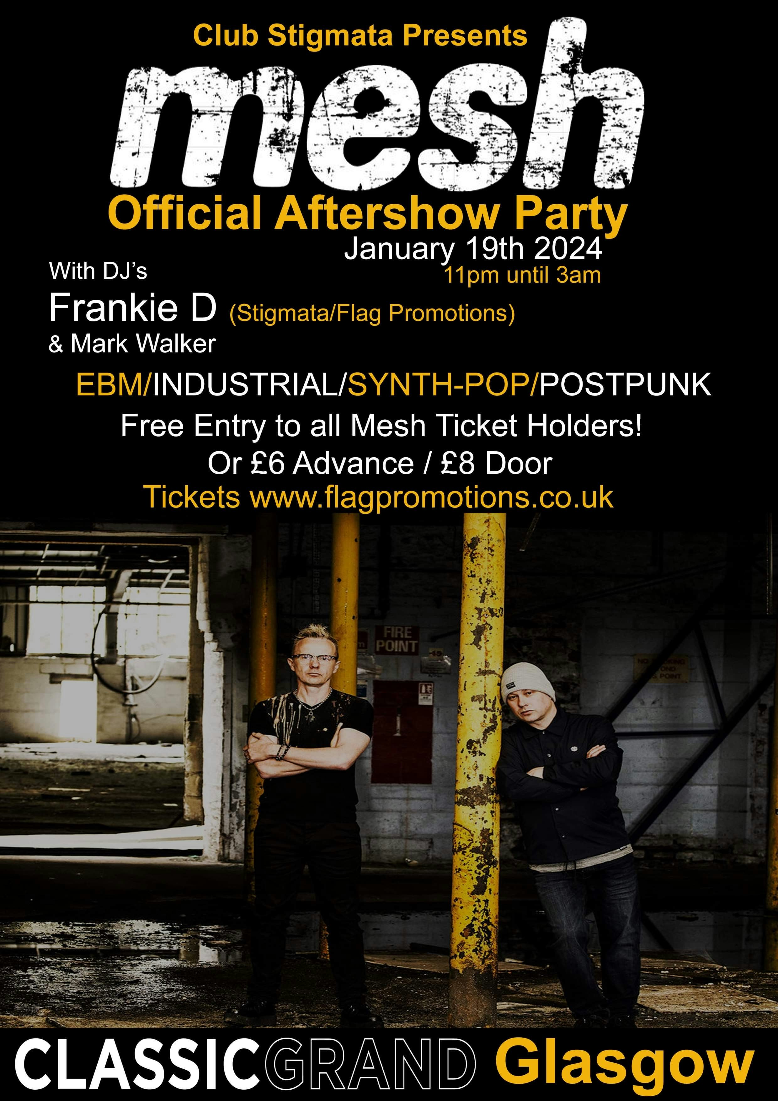 Club Stigmata presents MESH Aftershow Party! – Glasgow
