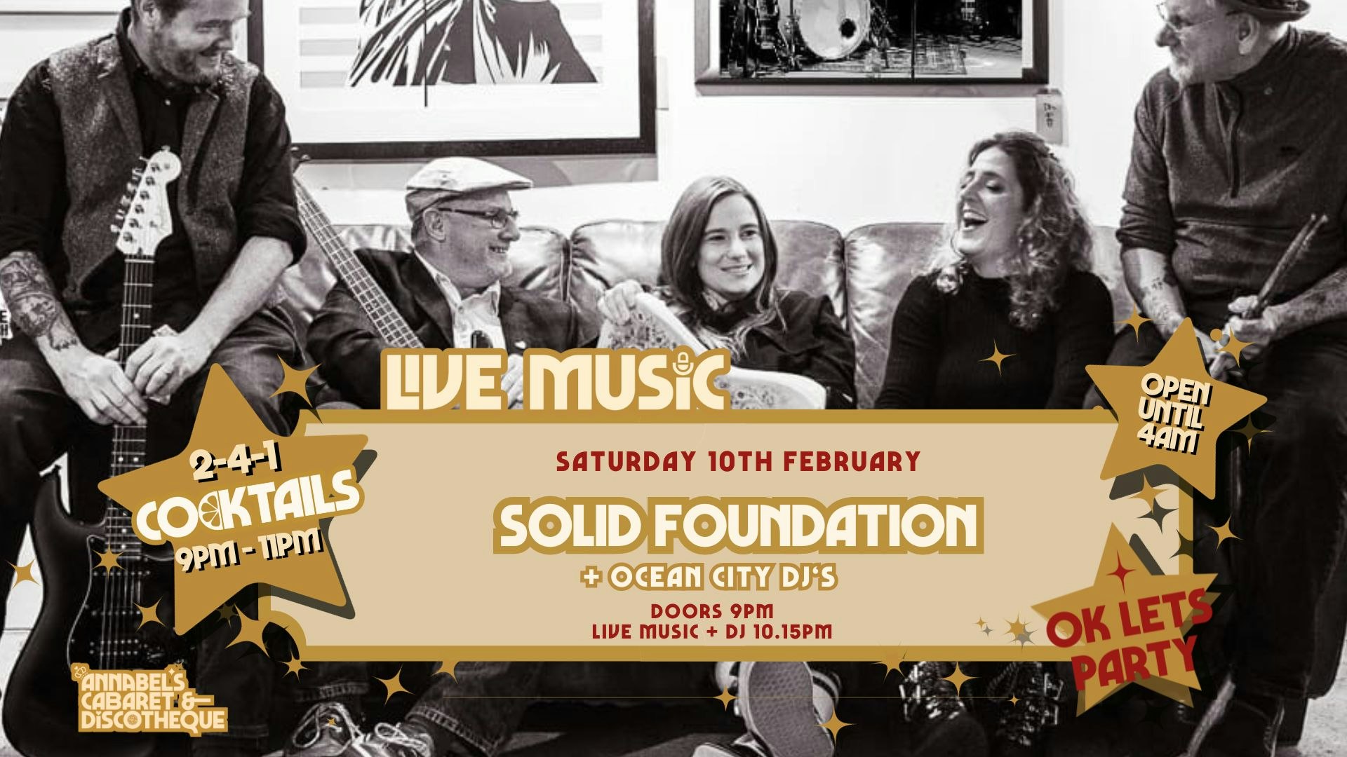 Live Music: SOLID FOUNDATION // Annabel’s Cabaret & Discotheque