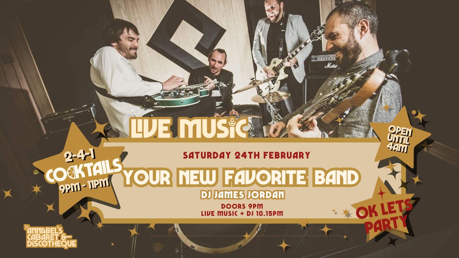 Live Music: YOUR NEW FAVOURITE BAND // Annabel’s Cabaret & Discotheque