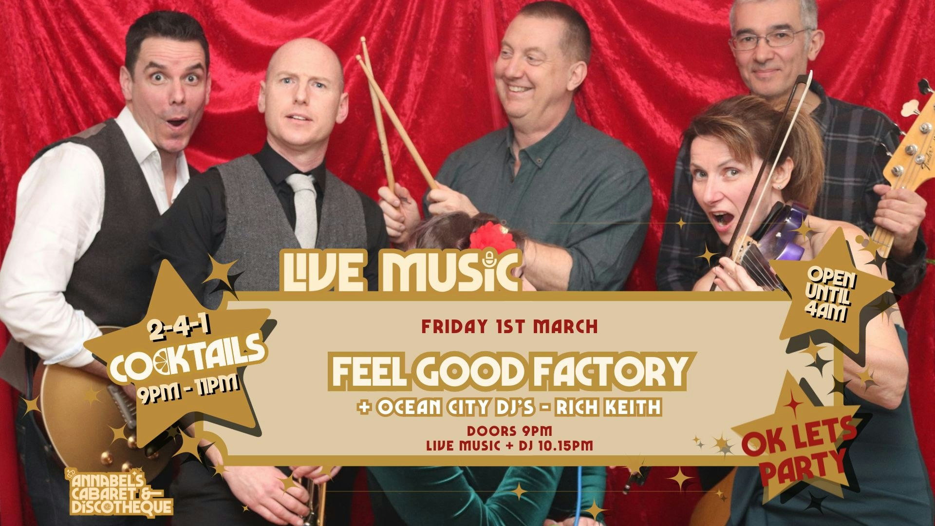 Live Music: FEEL GOOD FACTORY // Annabel’s Cabaret & Discotheque