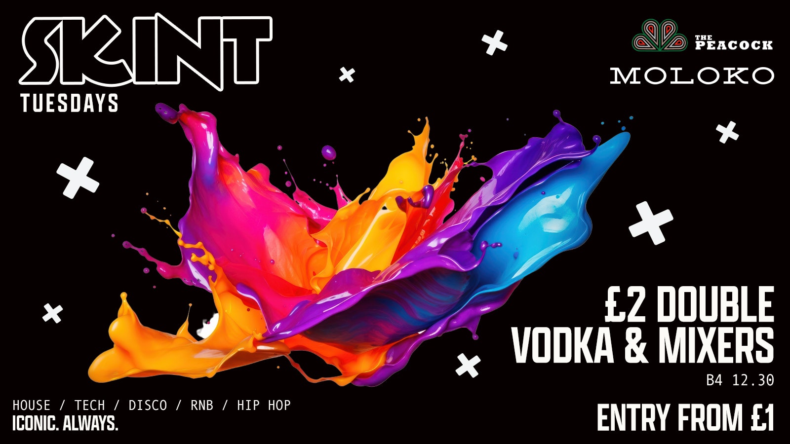 SKINT Tuesdays – £2 DOUBLES!