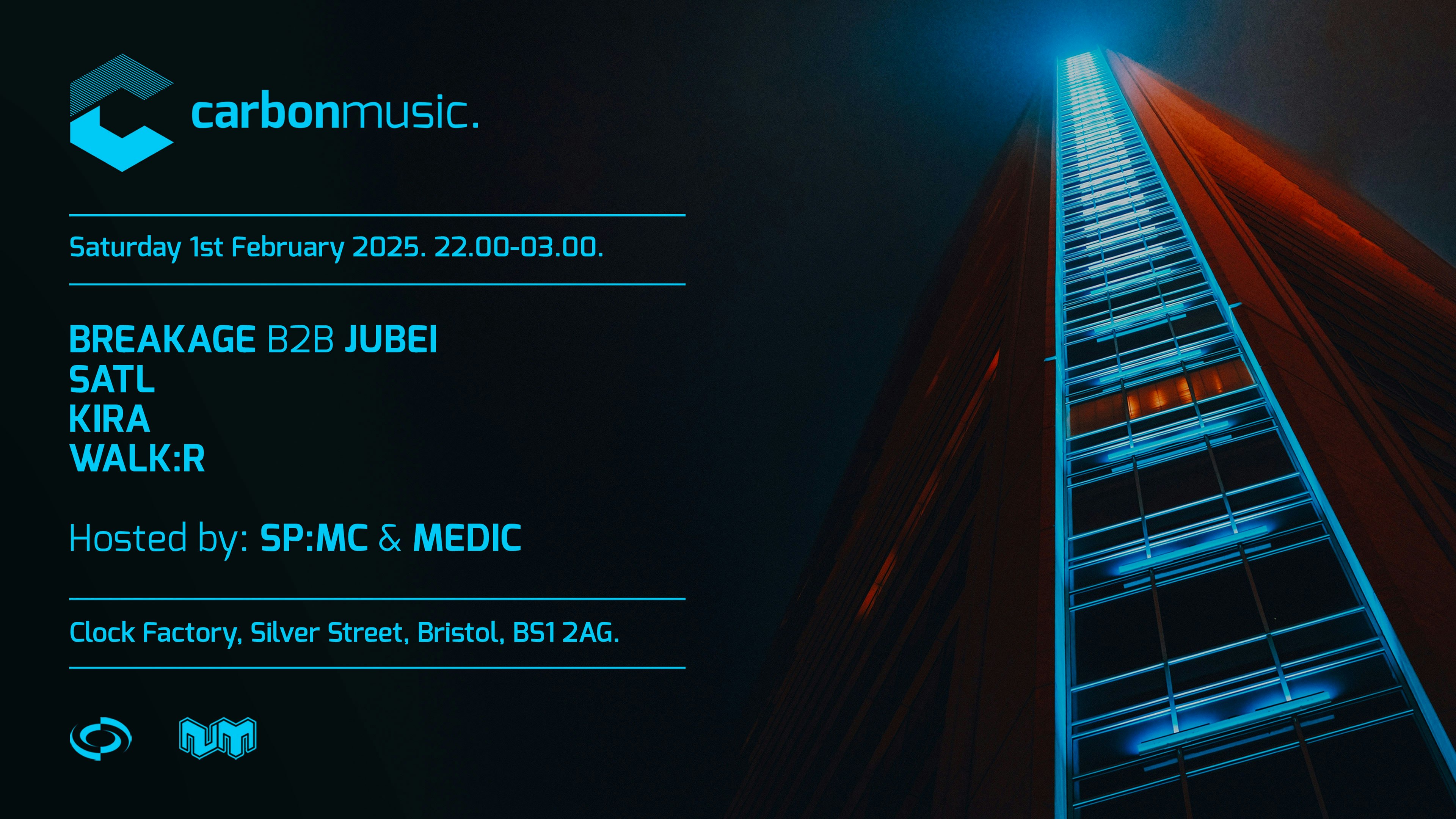 Carbon Music: Breakage B2B Jubei & SP:MC, SATL + More