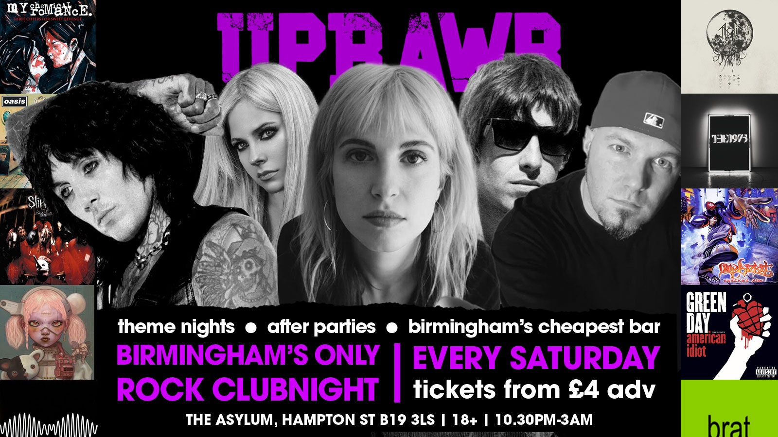 UPRAWR: Rock, Emo, Pop Punk, Indie & Nu Metal Clubnight!