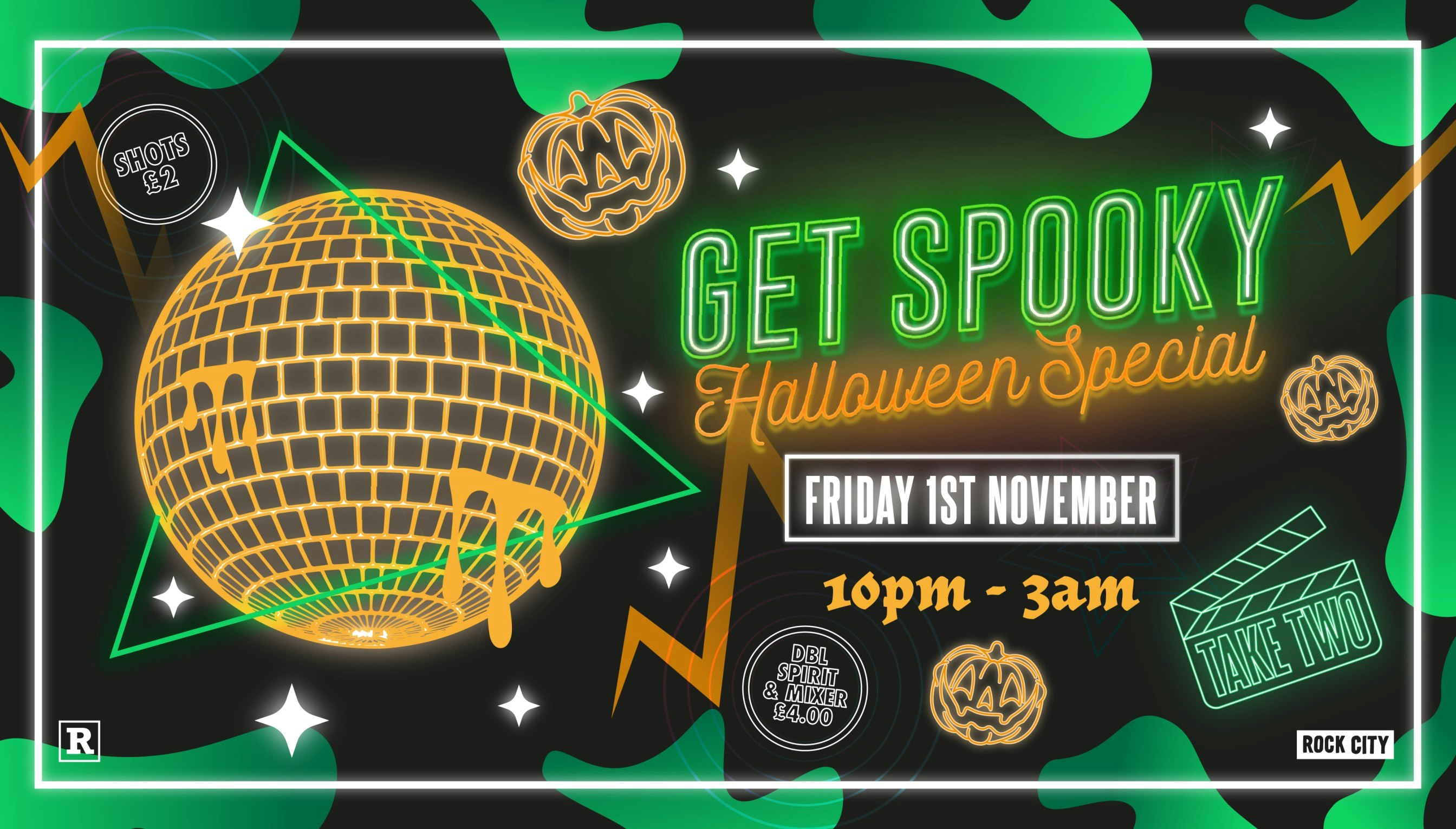 Get Lucky – Get Spooky Halloween Special – TAKE TWO! – Nottingham’s Biggest Friday Night – 01/11/24