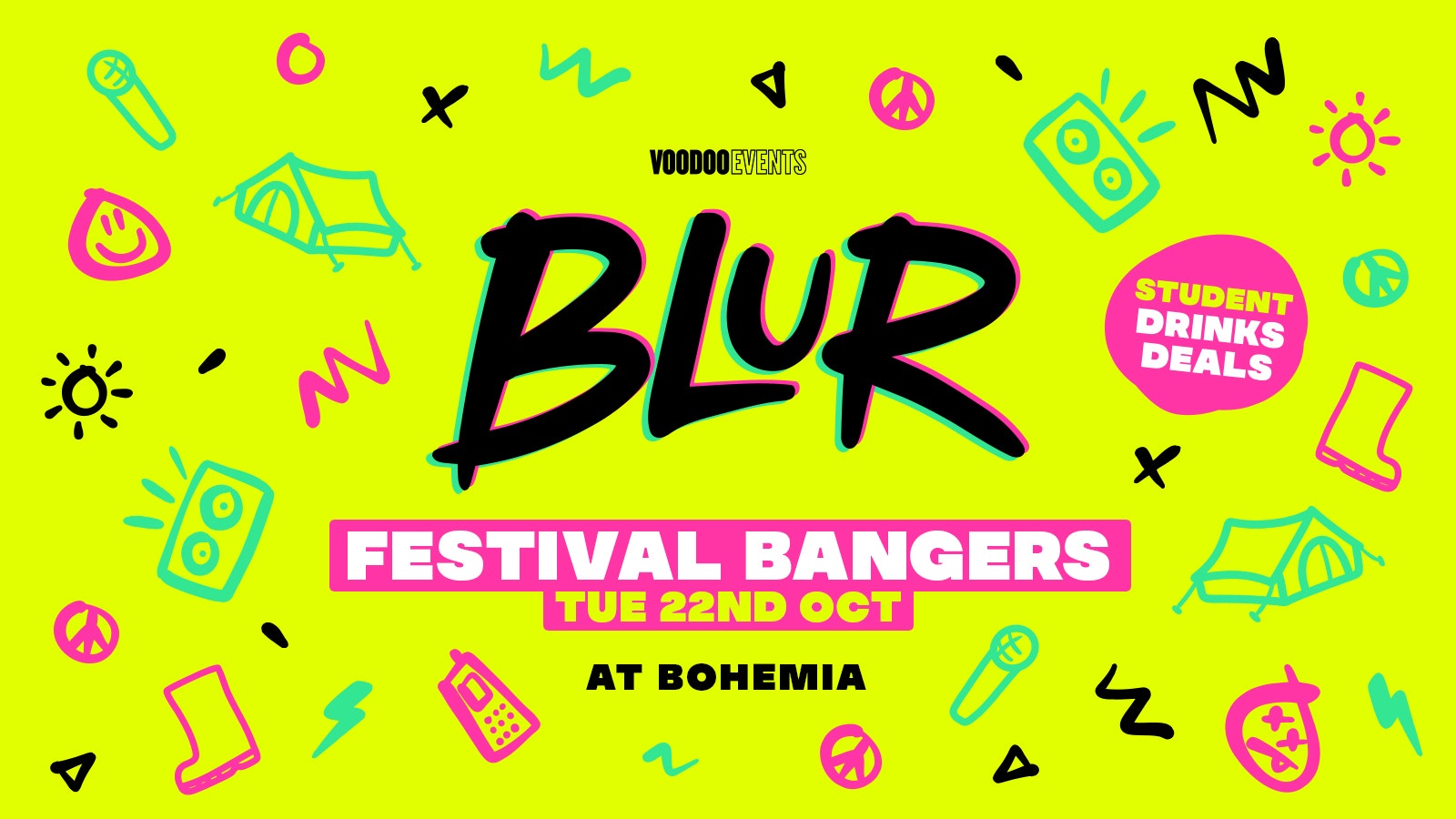 BLUR – Festival Bangers – Tuesdays at Bohemia! 🎪 ⚡️