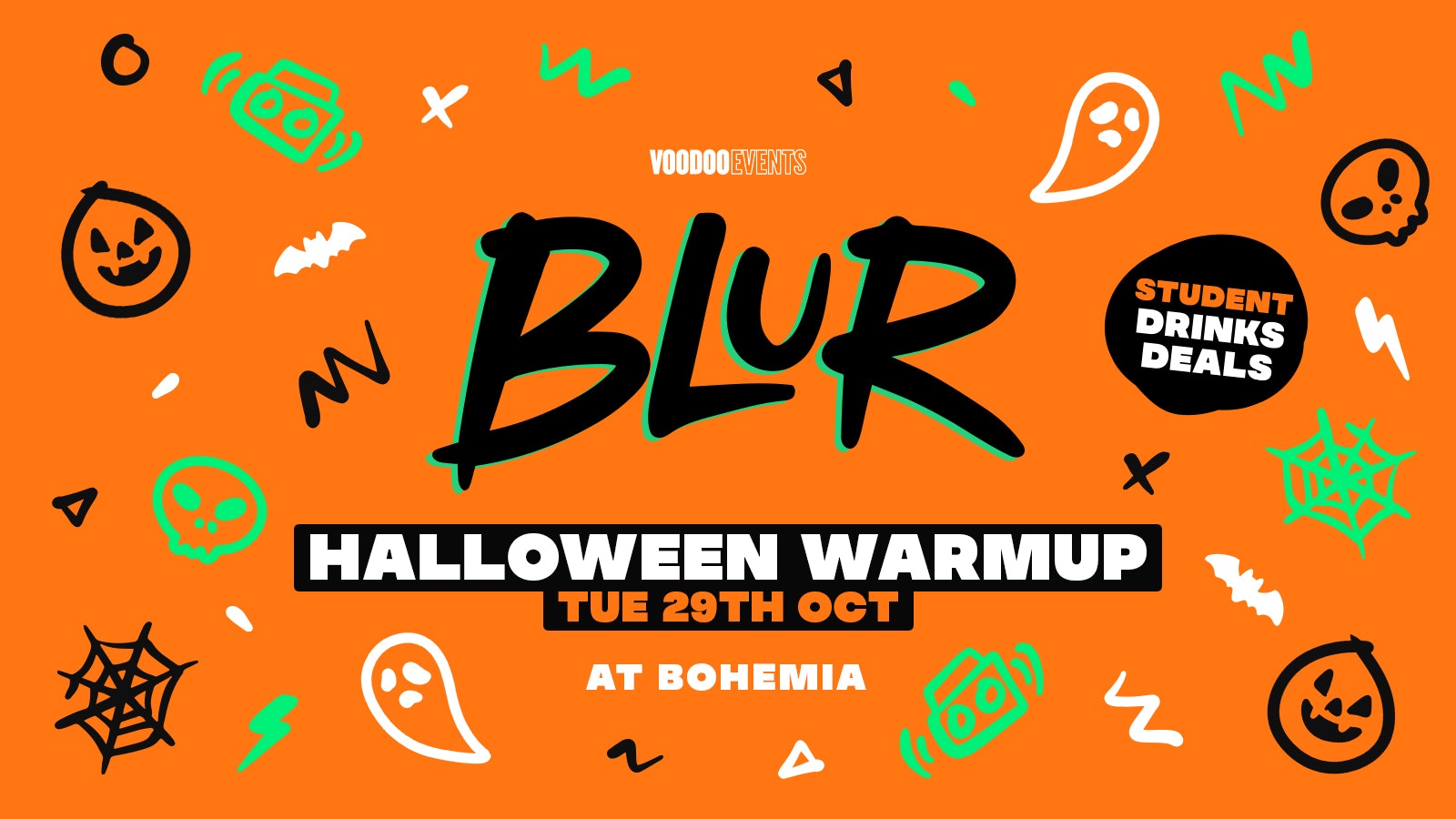 BLUR – Halloween Warmup – Tuesdays at Bohemia! 🎃💀