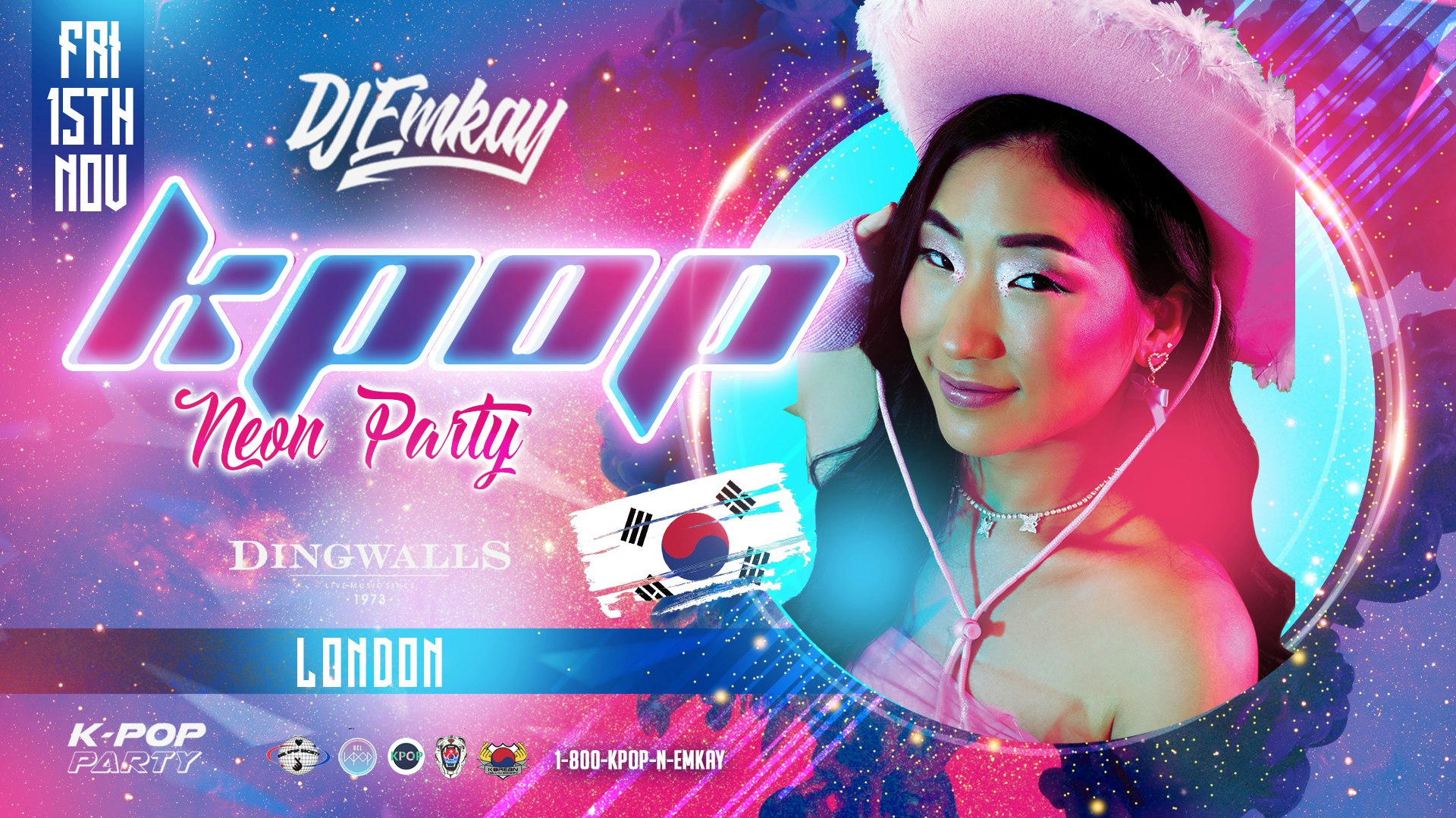 London KPOP NEON RAVE with DJ EMKAY |  Friday 15th November