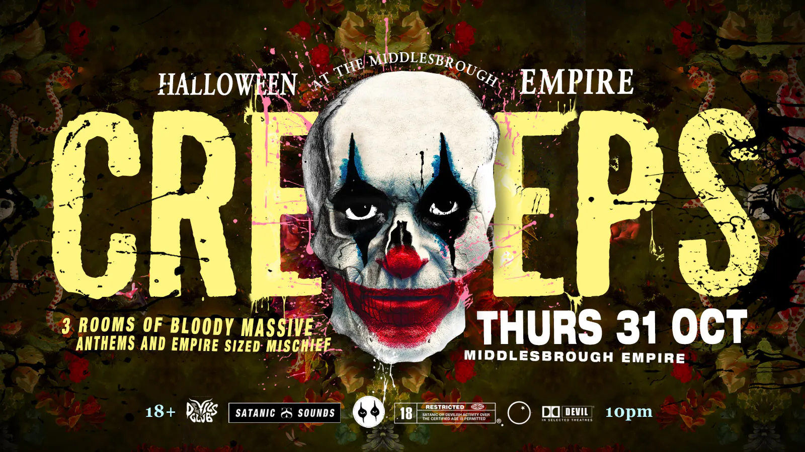 Creeps x Halloween at The Middlesbrough Empire, Middlesbrough on 31st ...