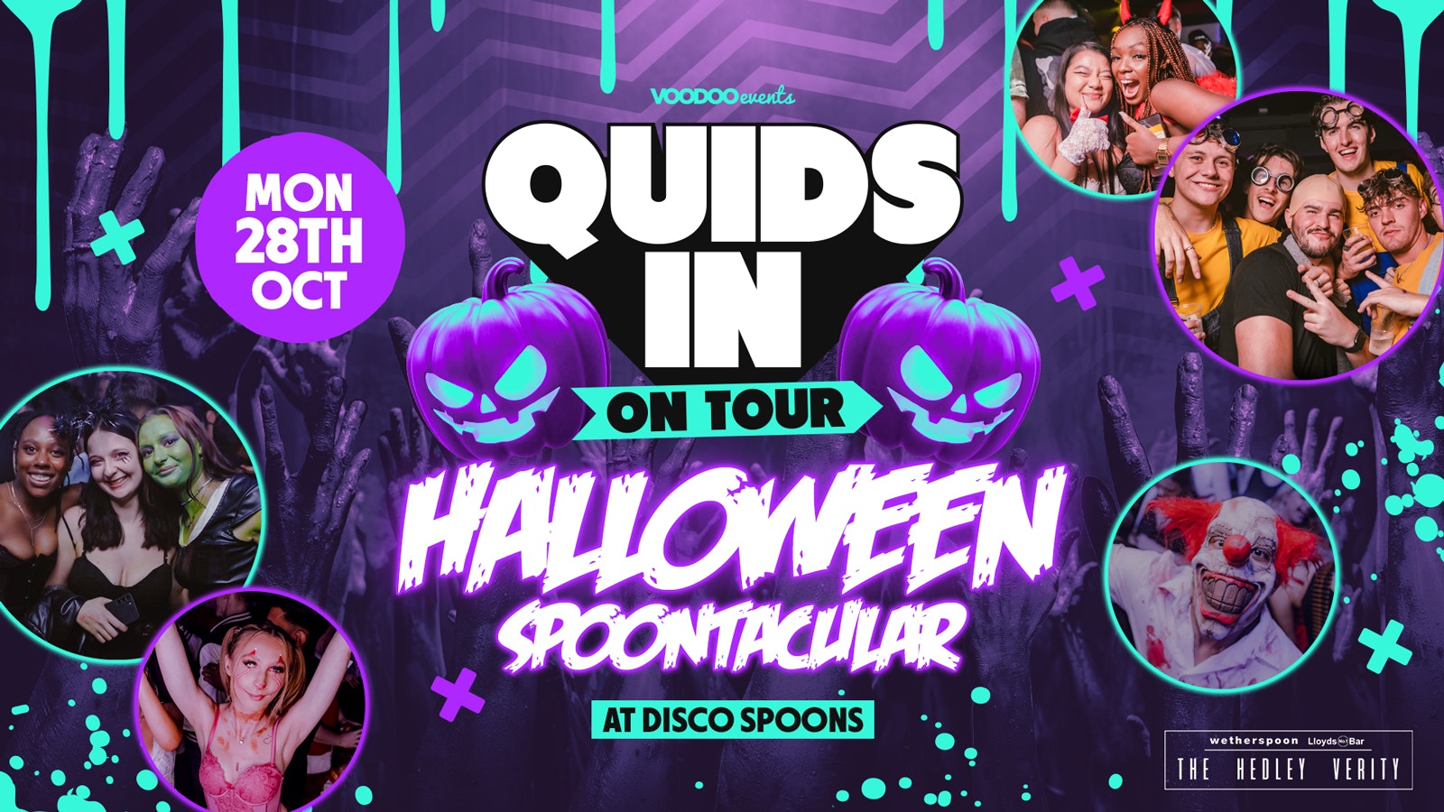 QUIDS IN HALLOWEEN SPOONTACULAR @ Disco Spoons (Hedley Verity) MONDAY 28th September