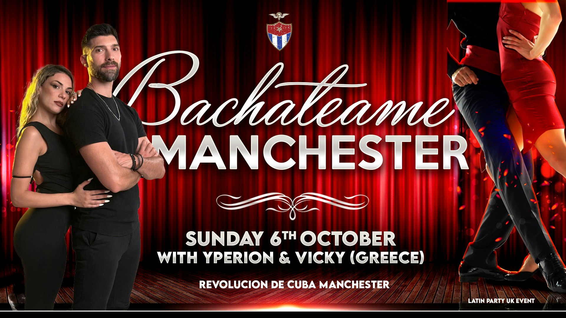 Bachateame Manchester with YPERION & VICKY – Sunday 6th October | Revolucion De Cuba