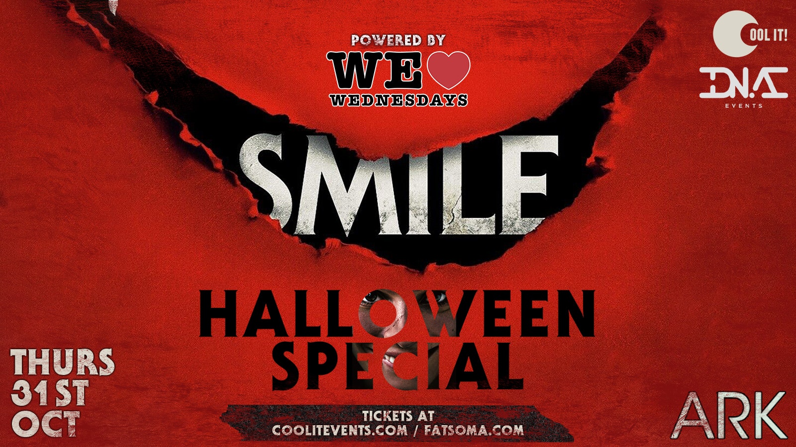 ×͜×   S M I L E   ×͜× – 📣 POST 1:30AM TICKETS NOW AVAILABLE 📣 MANCHESTER’S BIGGEST HALLOWEEN EVENT 🎃 – Powered by We ❤️ Wednesdays