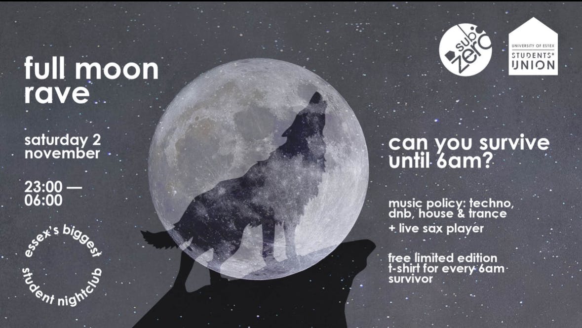 full moon rave at Sub Zero, Colchester on 2nd Nov 2024 | Fatsoma