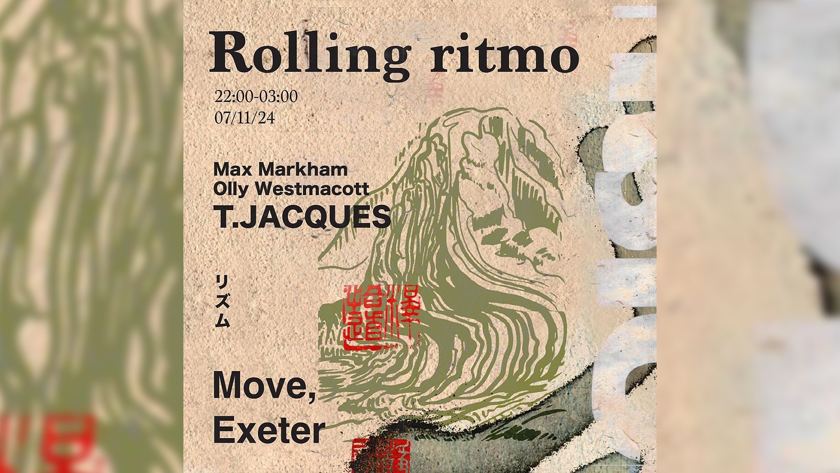 Rolling Ritmo Presents T.Jacques – Thurs 7 Nov – Move – Exeter