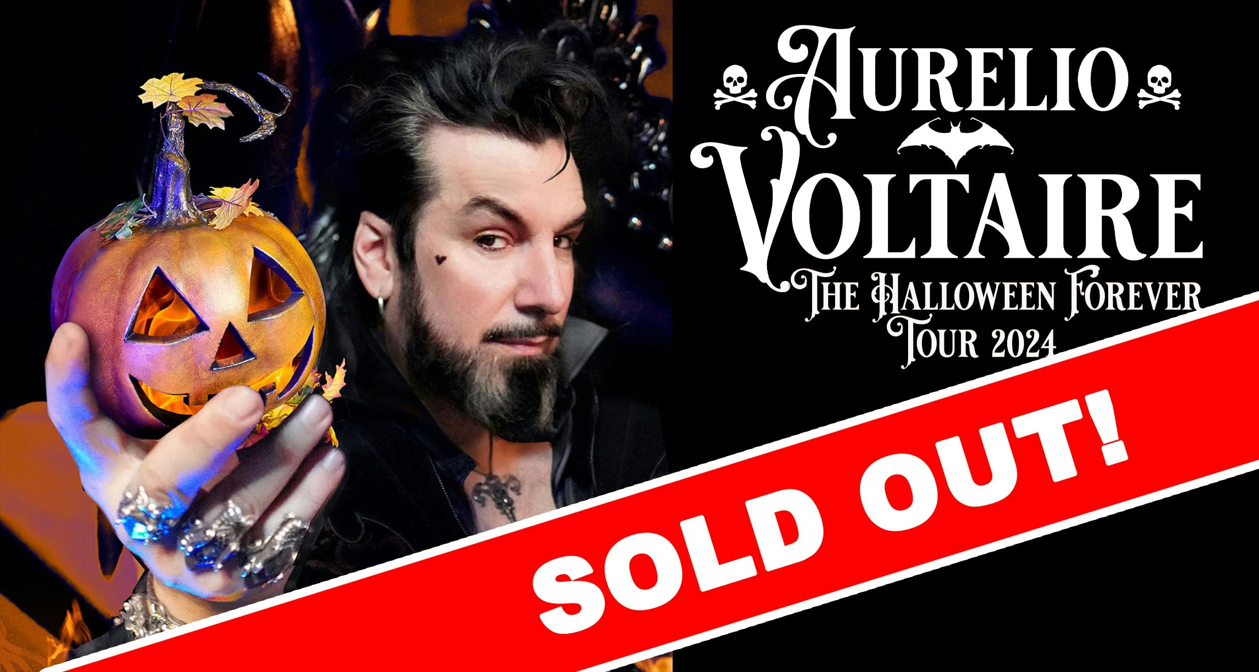 AURELIO VOLTAIRE – The Halloween Forever UK Tour 2024 + Lesbian Bed Death & Hurtsfall – SOLD OUT!!!