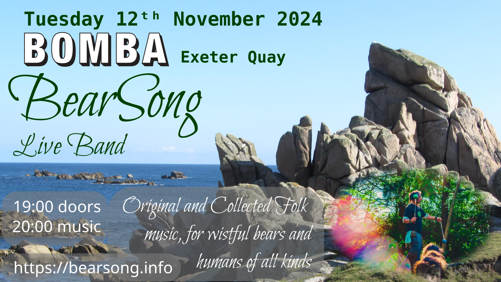 Bear Song – Folk/Rock – Tues 12 Nov – Bomba – Exeter