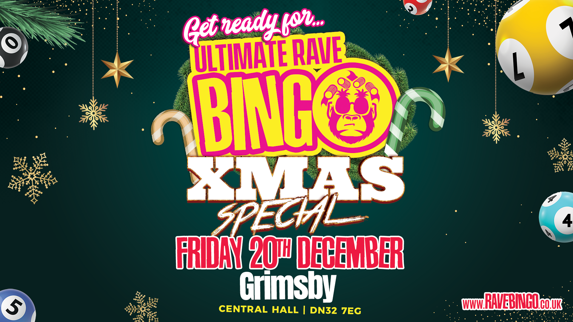 Ultimate Rave Bingo // Grimsby // Friday 20th December // The Big Christmas Special.